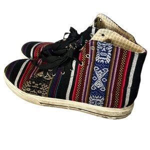 Inkkas Peruvian textile hightop shoes men's size 8 women's size 10